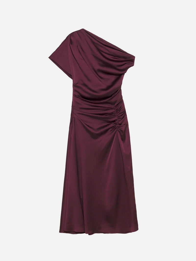 Joanna Off Shoulder Midi Dress in Fig