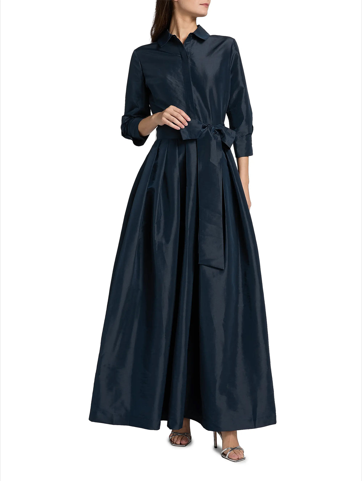 Julip Belted Gown in Midnight