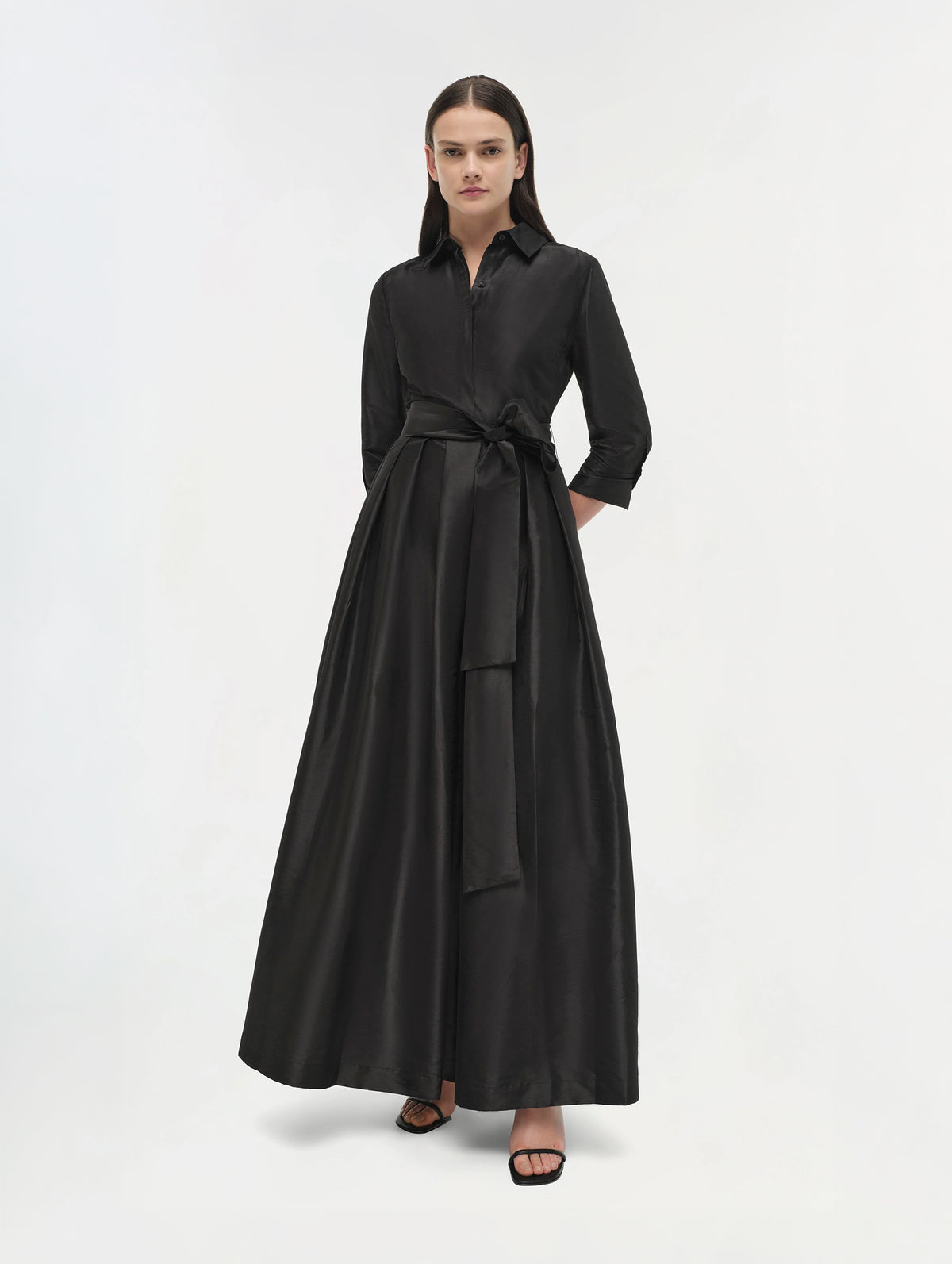 Julip Belted Gown in Black