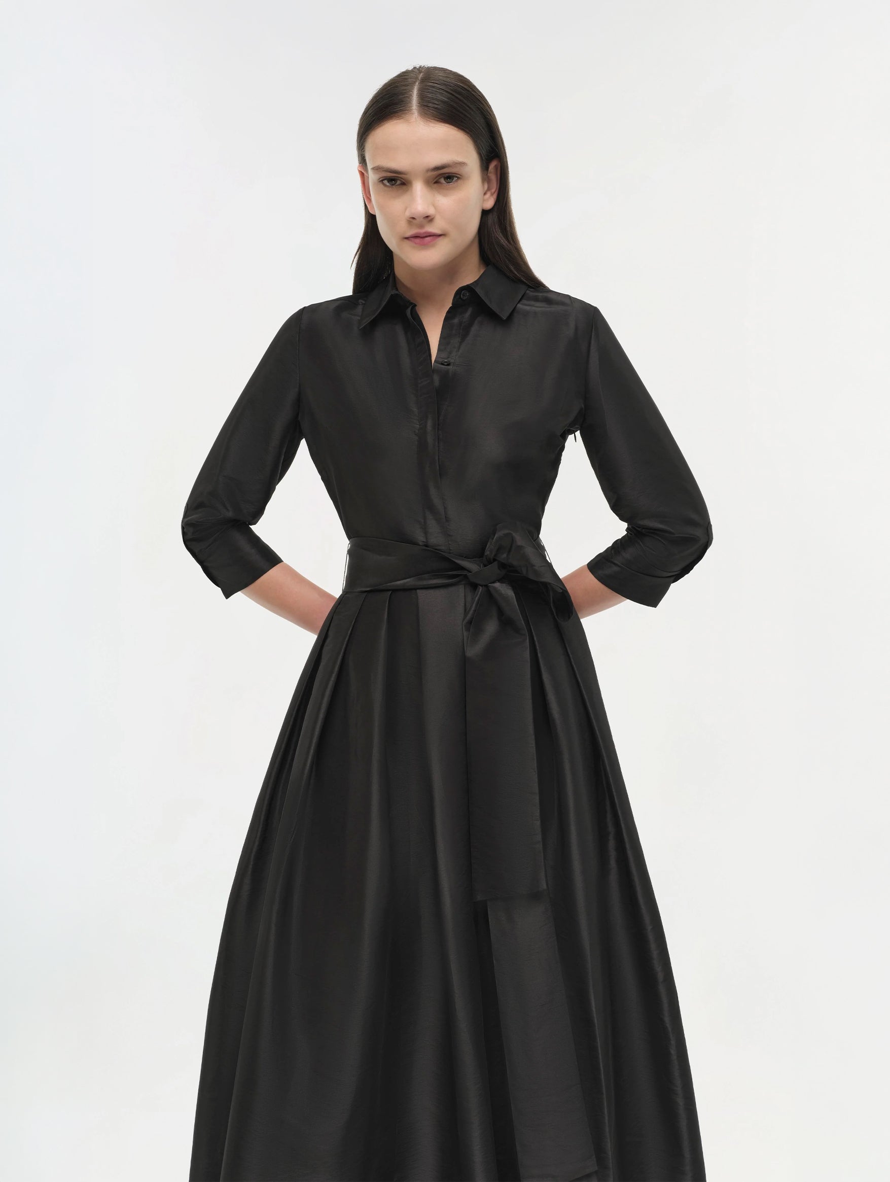 Julip Belted Gown in Black