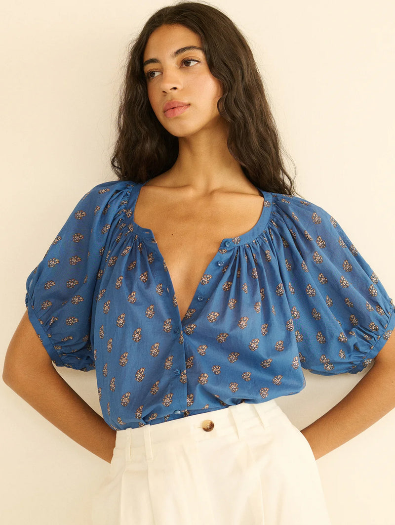 June Top in Eartha Paisley