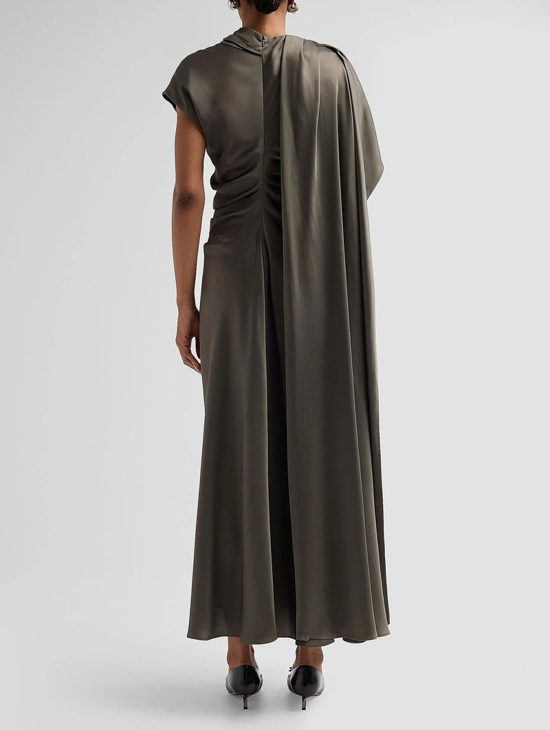 Jacka Cape Midi Dress in Sea Turtle