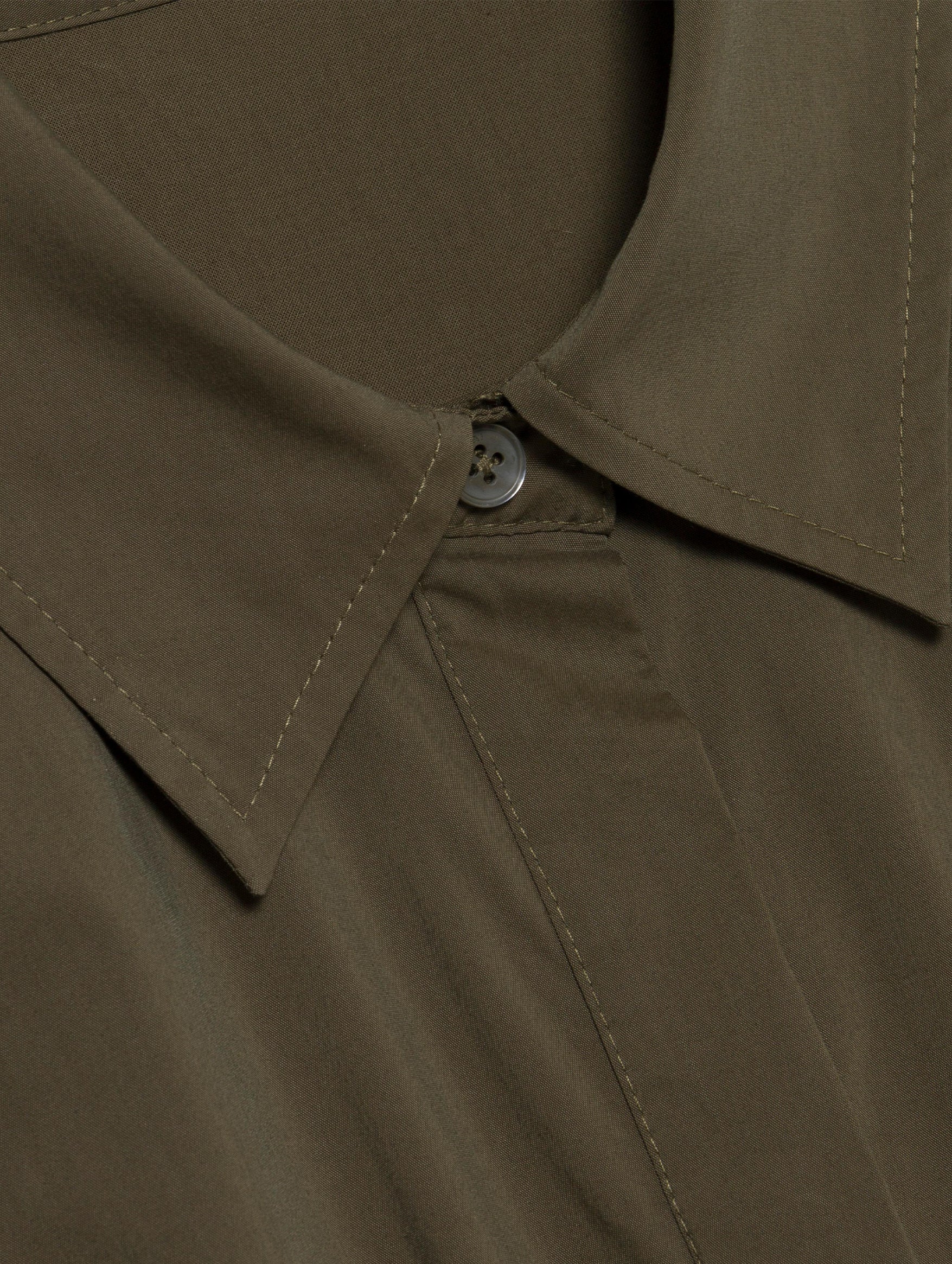 Jazz Pintuck Midi Dress in Faded Olive