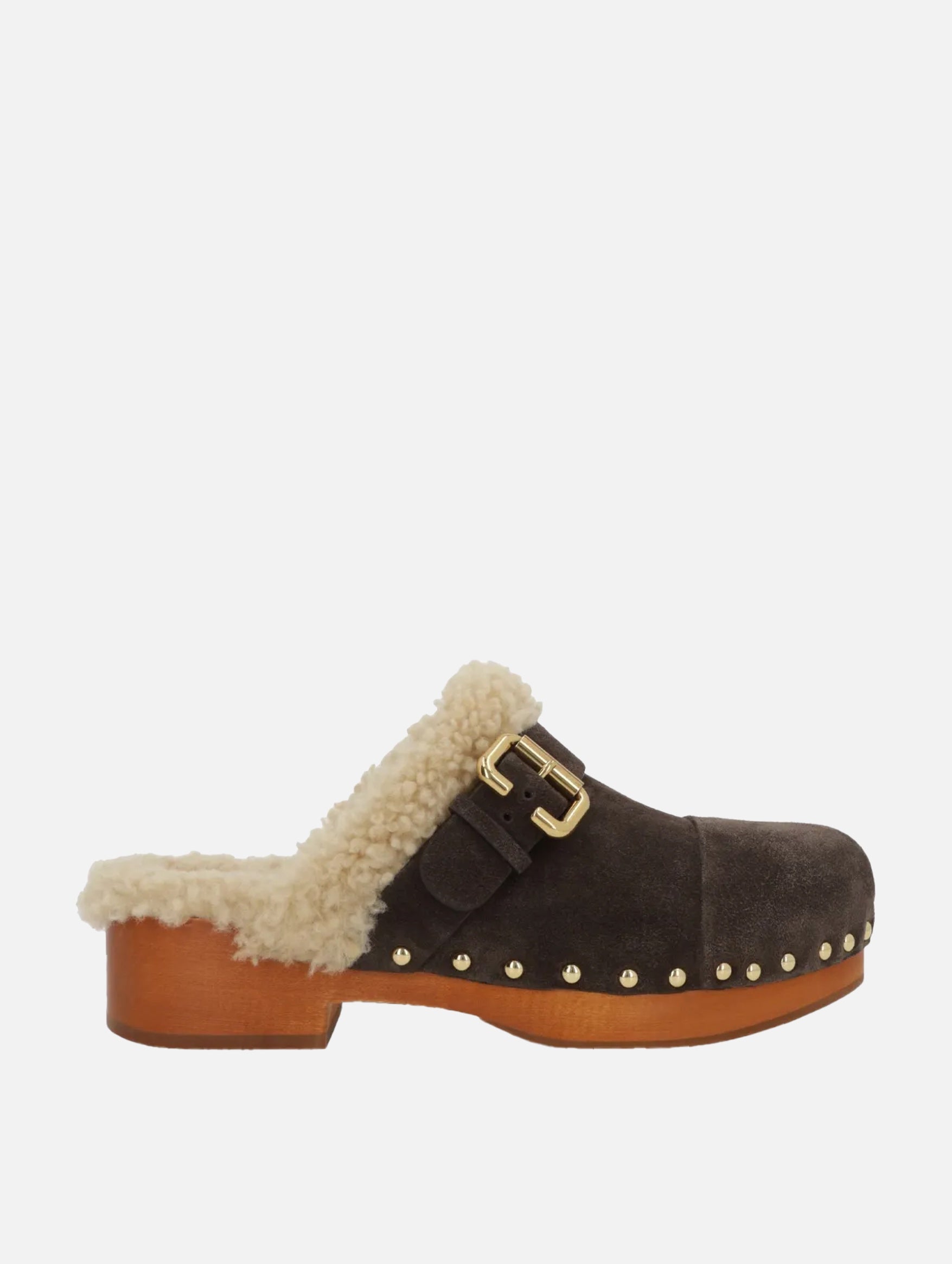 Jeannette Clogs in Burnt Wood