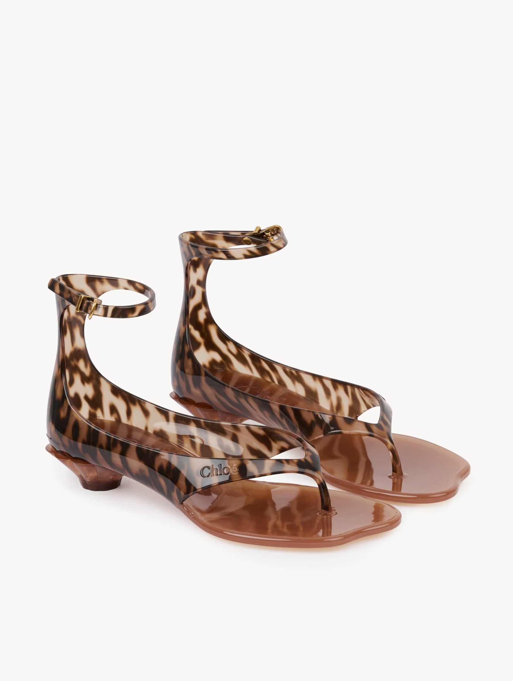 Chloé Jelly Sandal in Black Brown