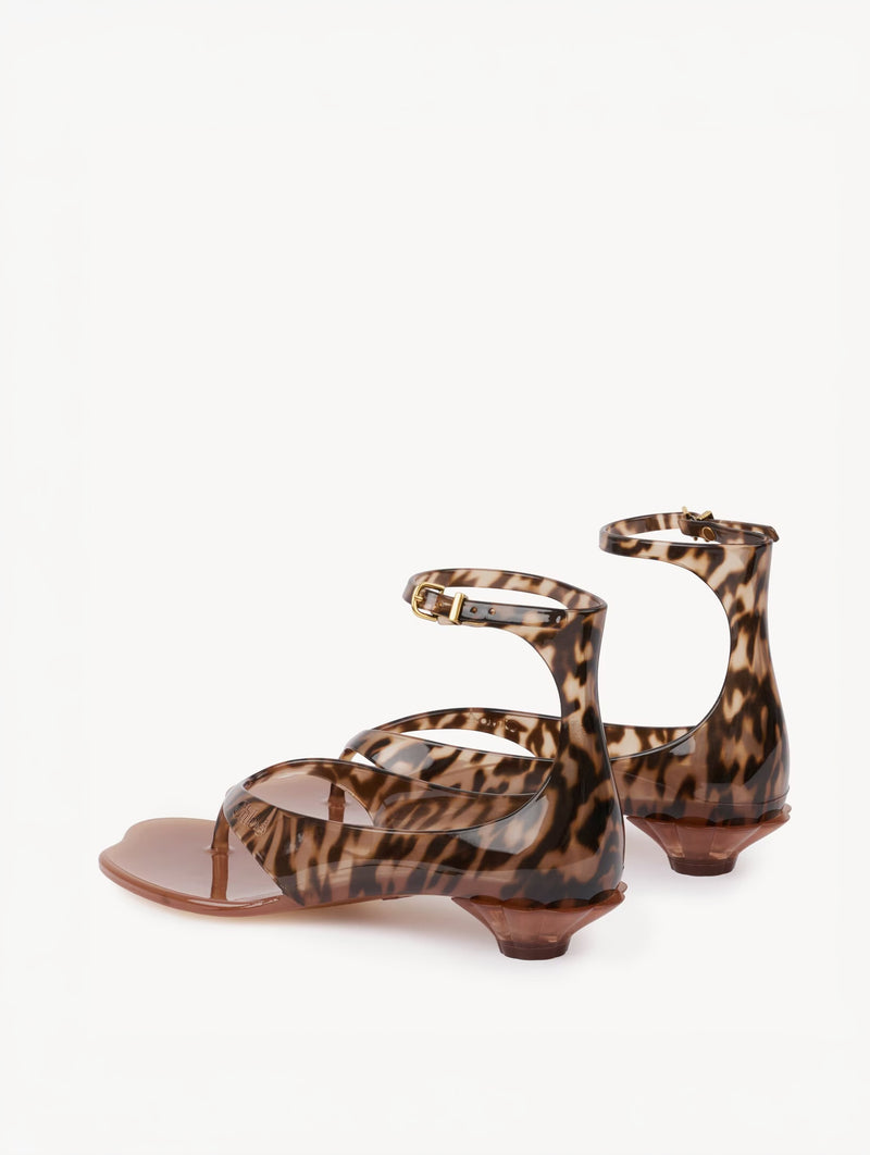 Chloé Jelly Sandal in Black Brown