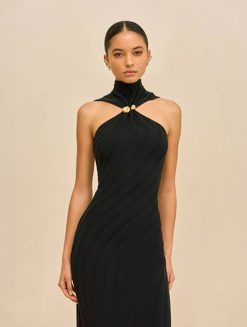 Jessica Knit Dress in Black