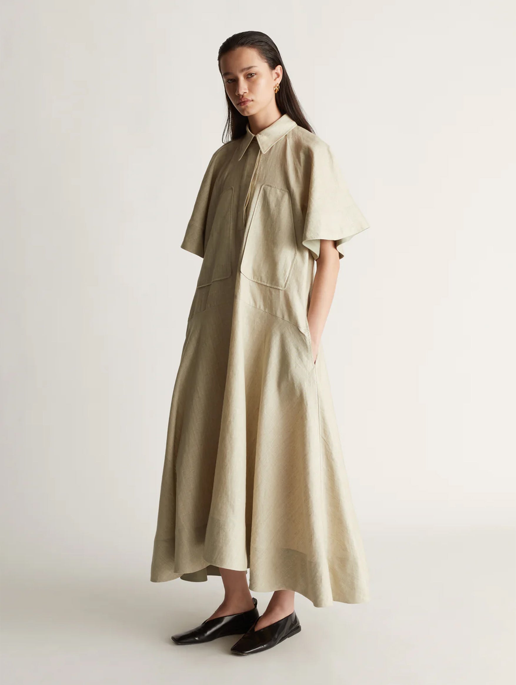 Jimson Linen Dress in Straw