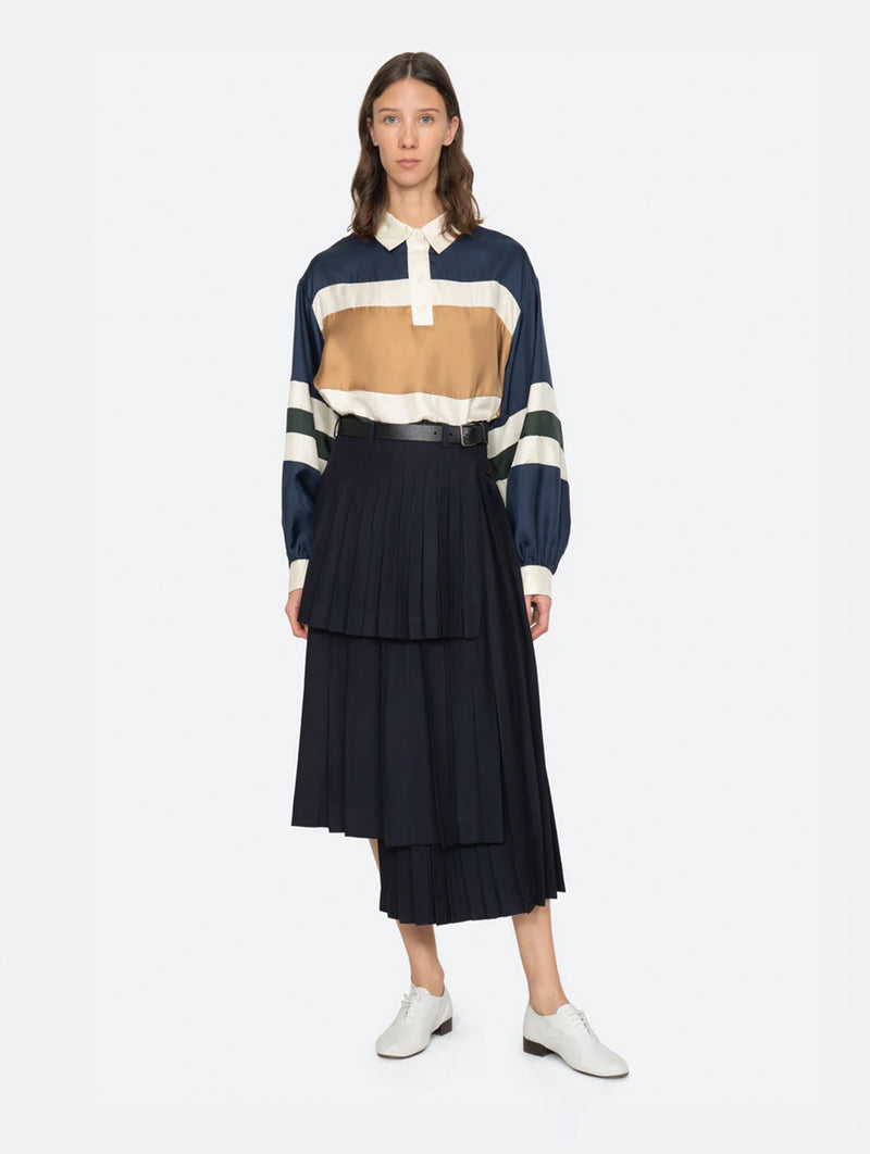 Juliet Polo in Navy Bronze Multi