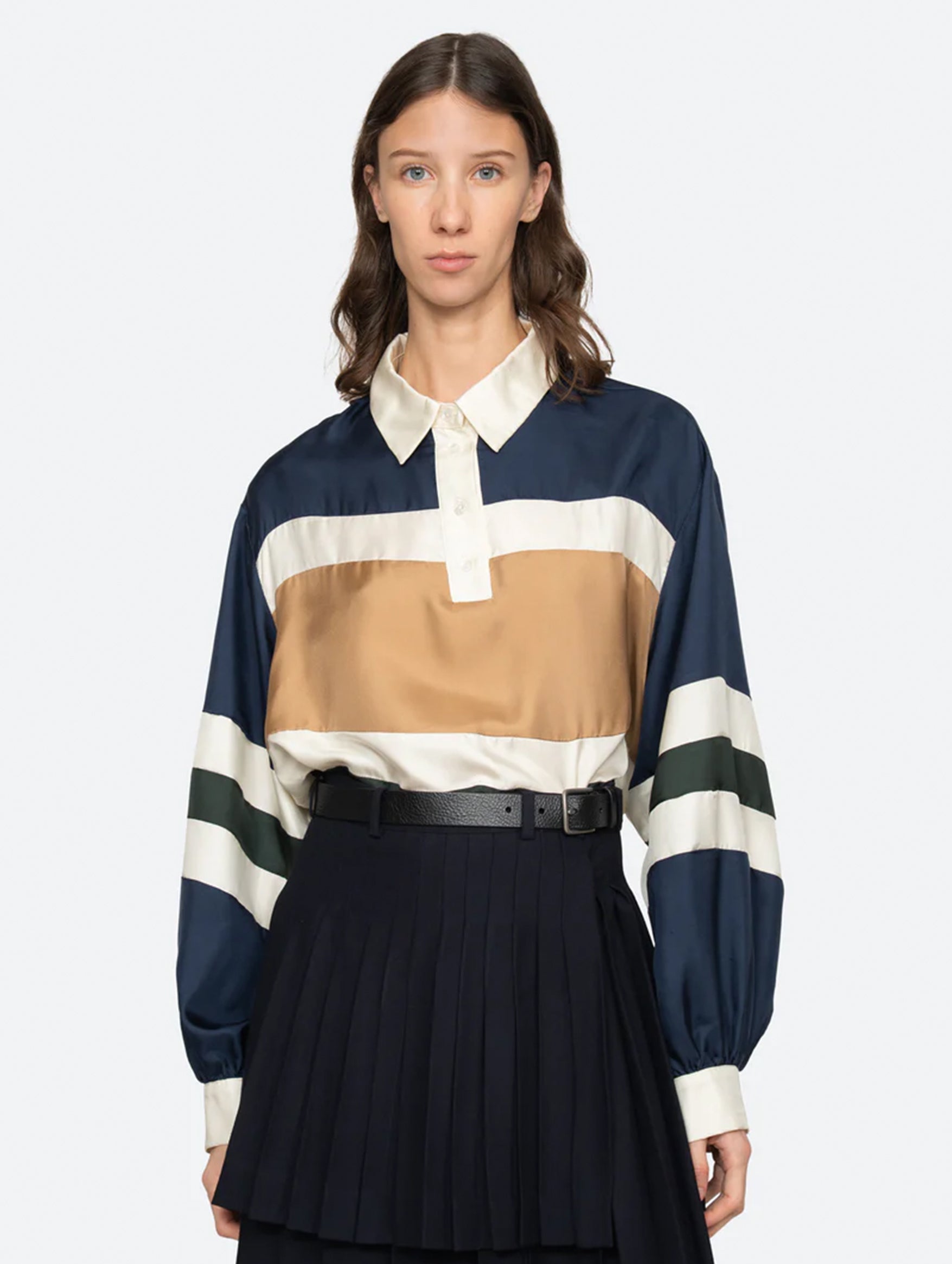 Juliet Polo in Navy Bronze Multi