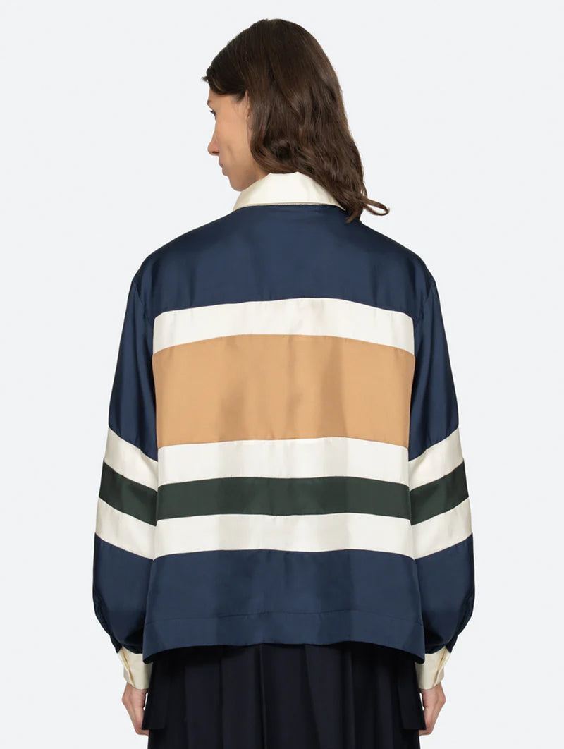 Juliet Polo in Navy Bronze Multi