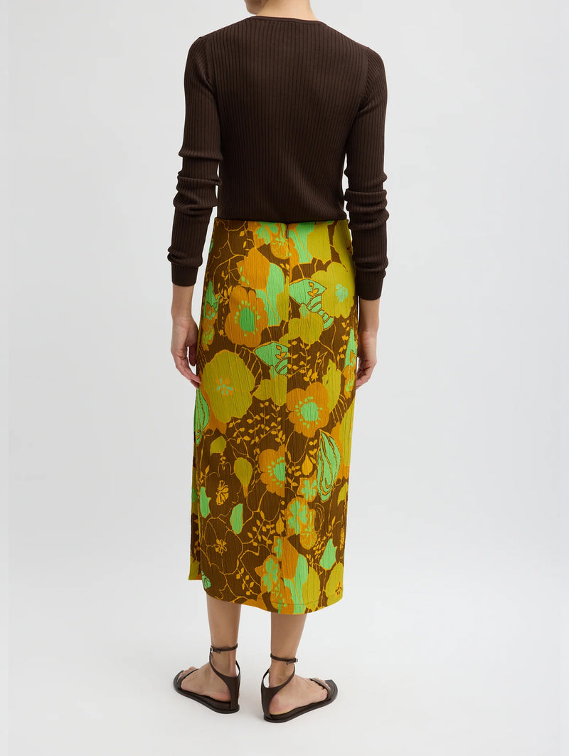 Kamara Print Skirt in Brown Multi