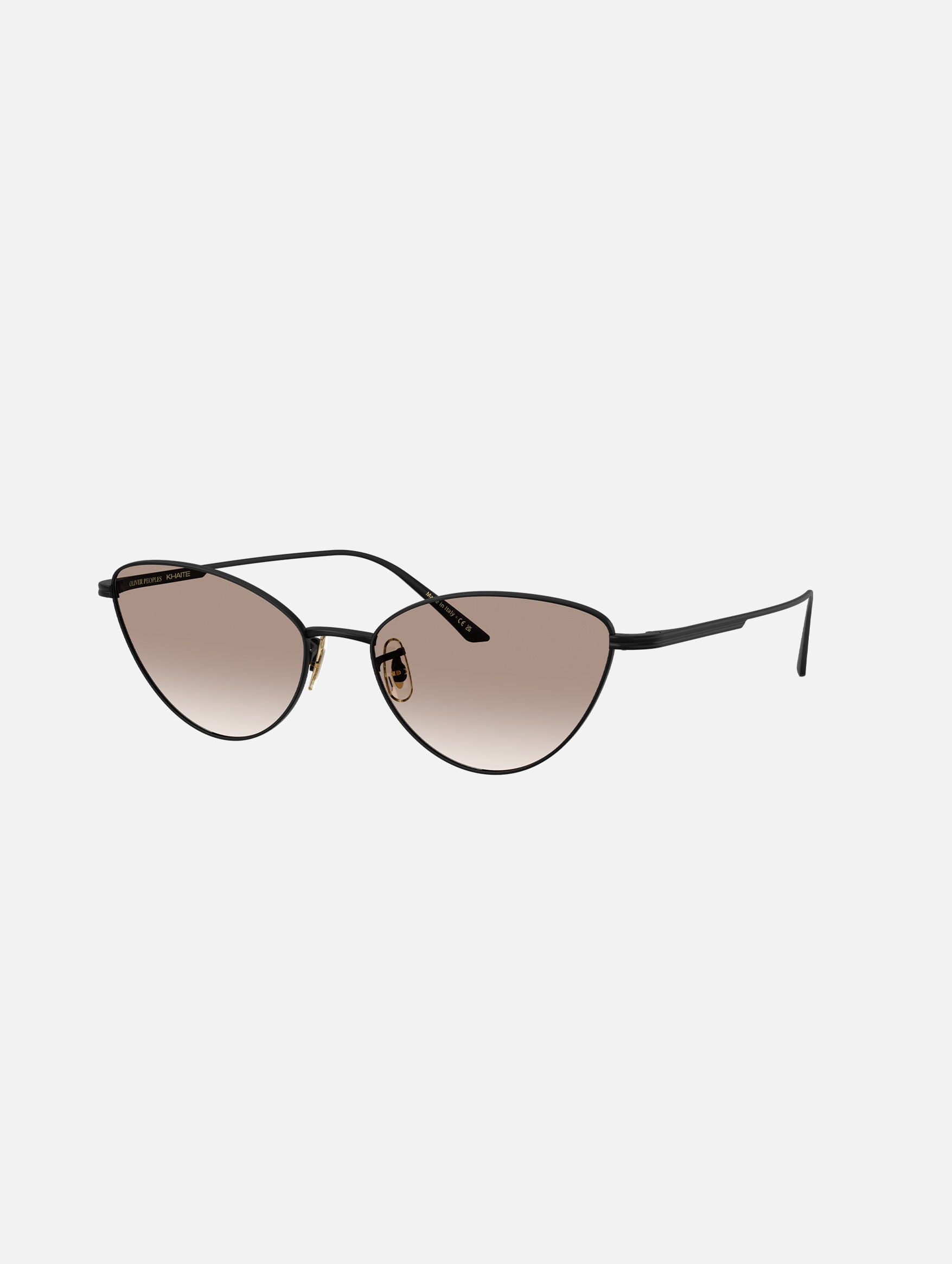 KHAITE x Oliver Peoples 1998C in Matte Black and Soft Tan Gradient