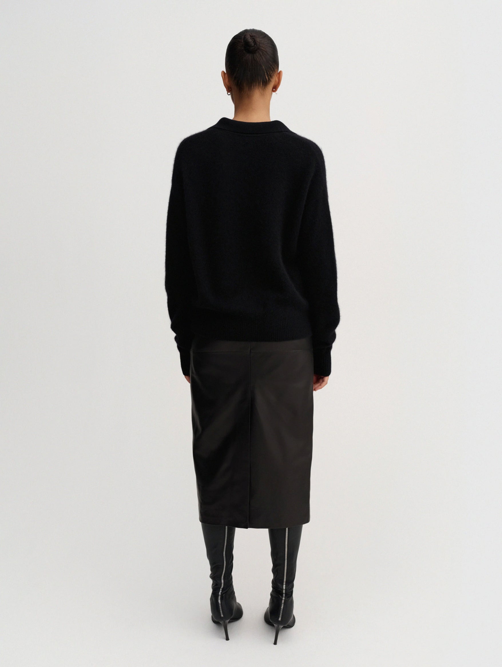 Kaia Collar Sweater in Black