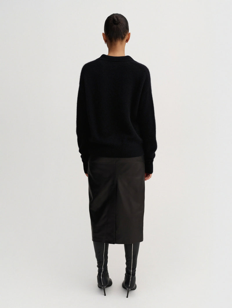 Kaia Collar Sweater in Black