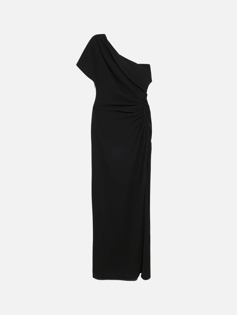 Kally Draped Midi Dress in Black