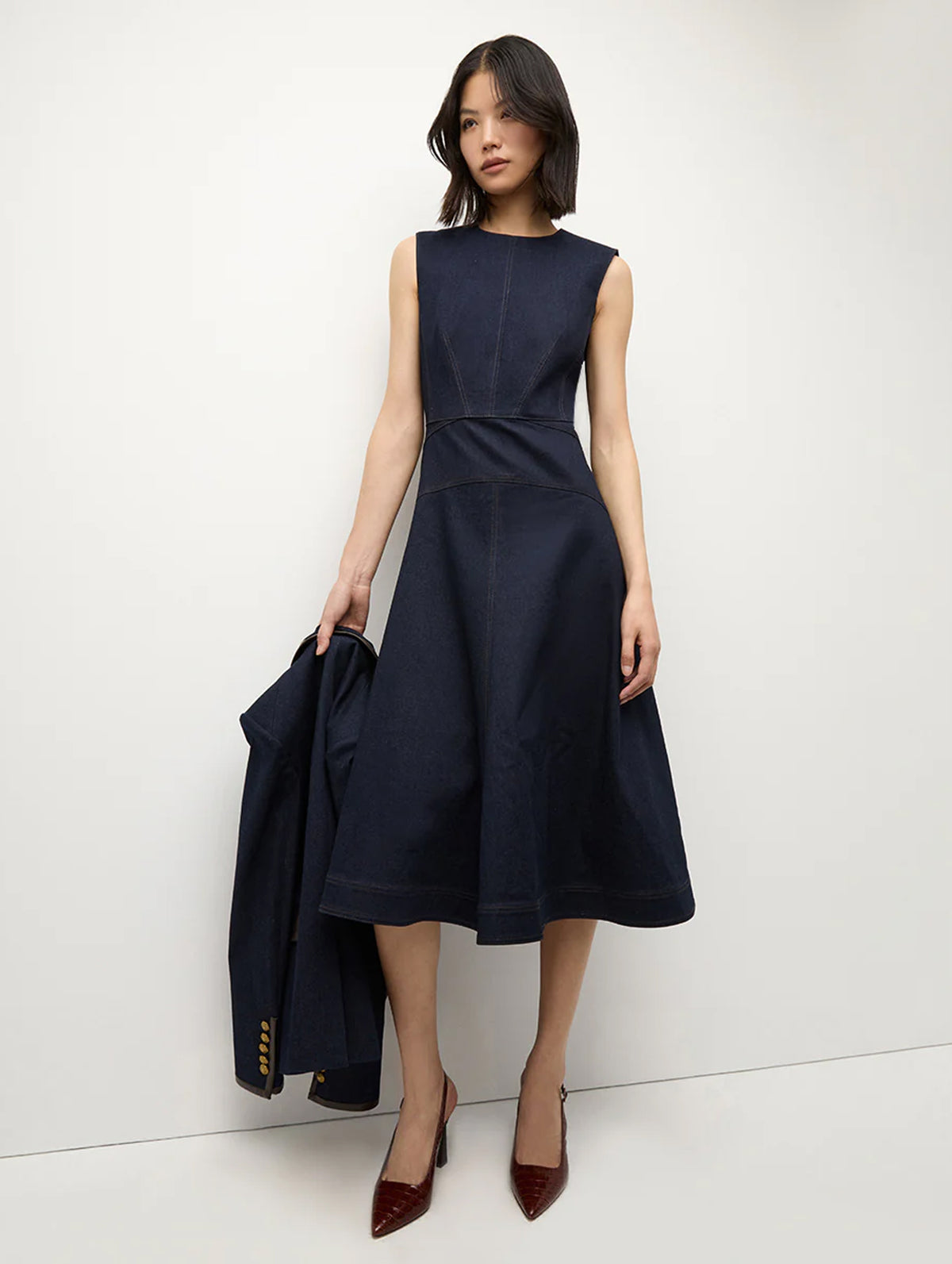 Karrigan Denim Dress in Midnight