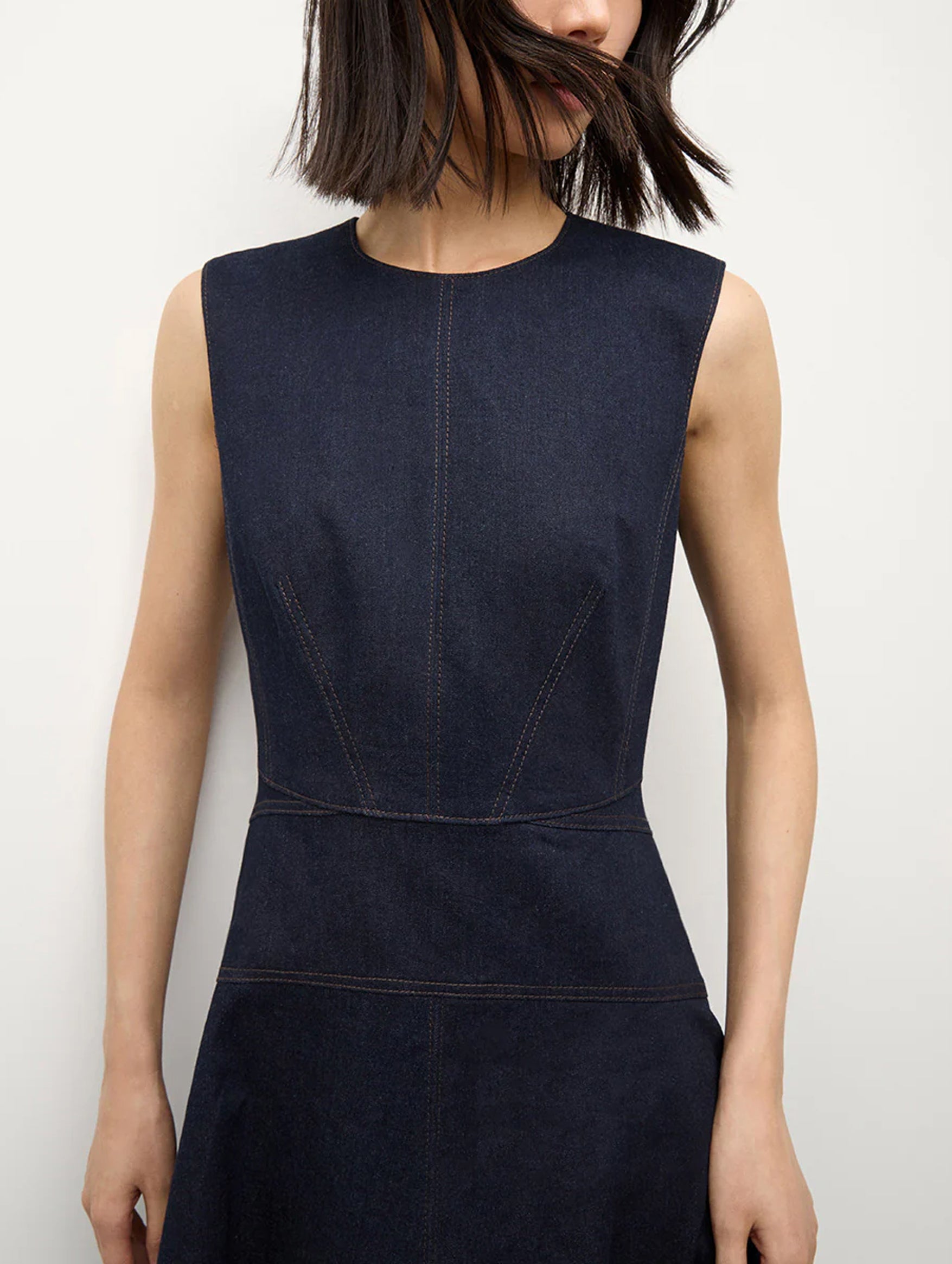 Karrigan Denim Dress in Midnight