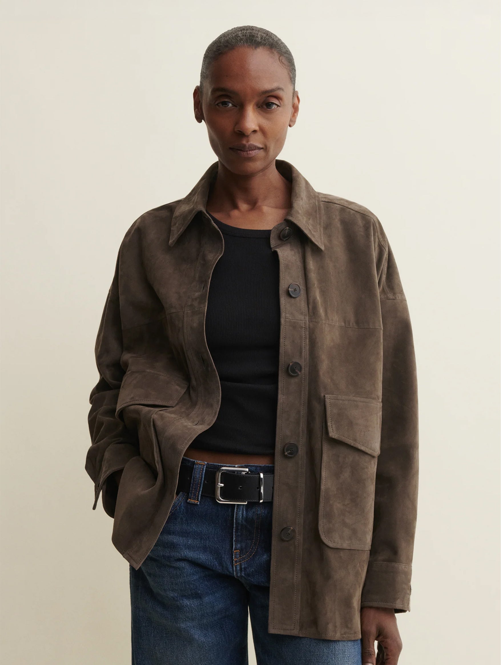 Kaylee Suede Jacket in Soil