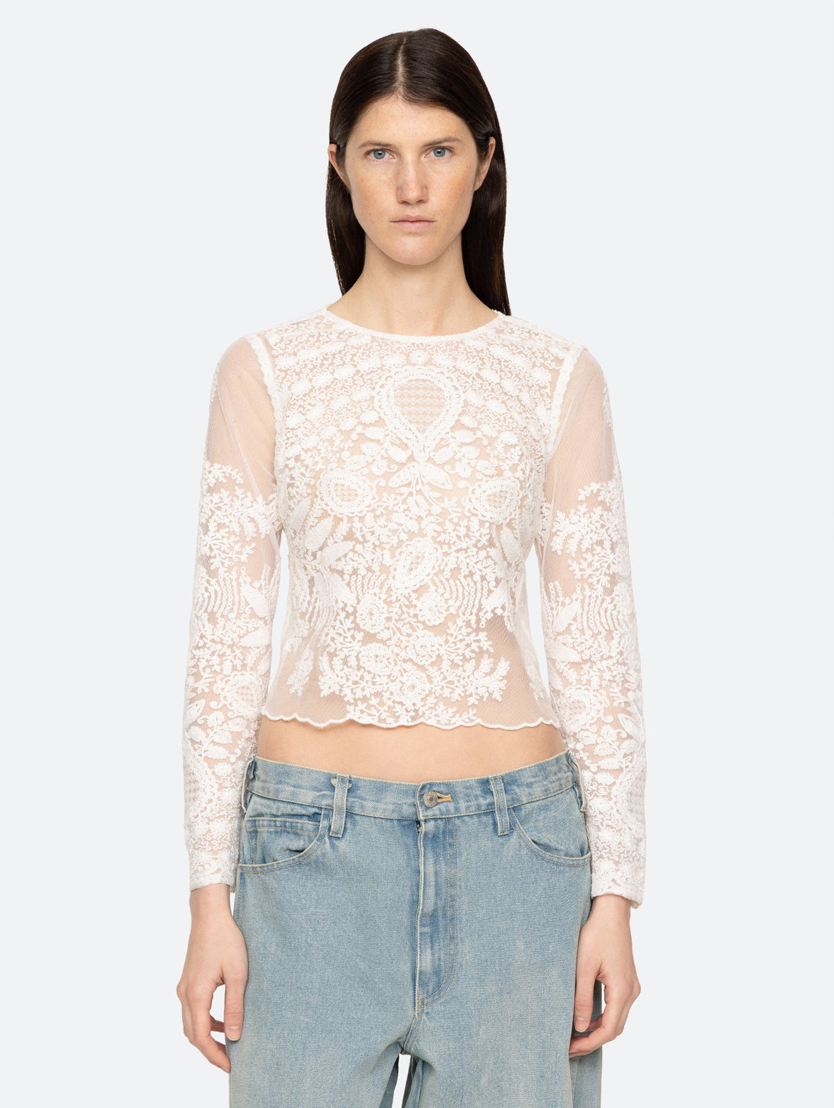 Kaylie Lace Top in White