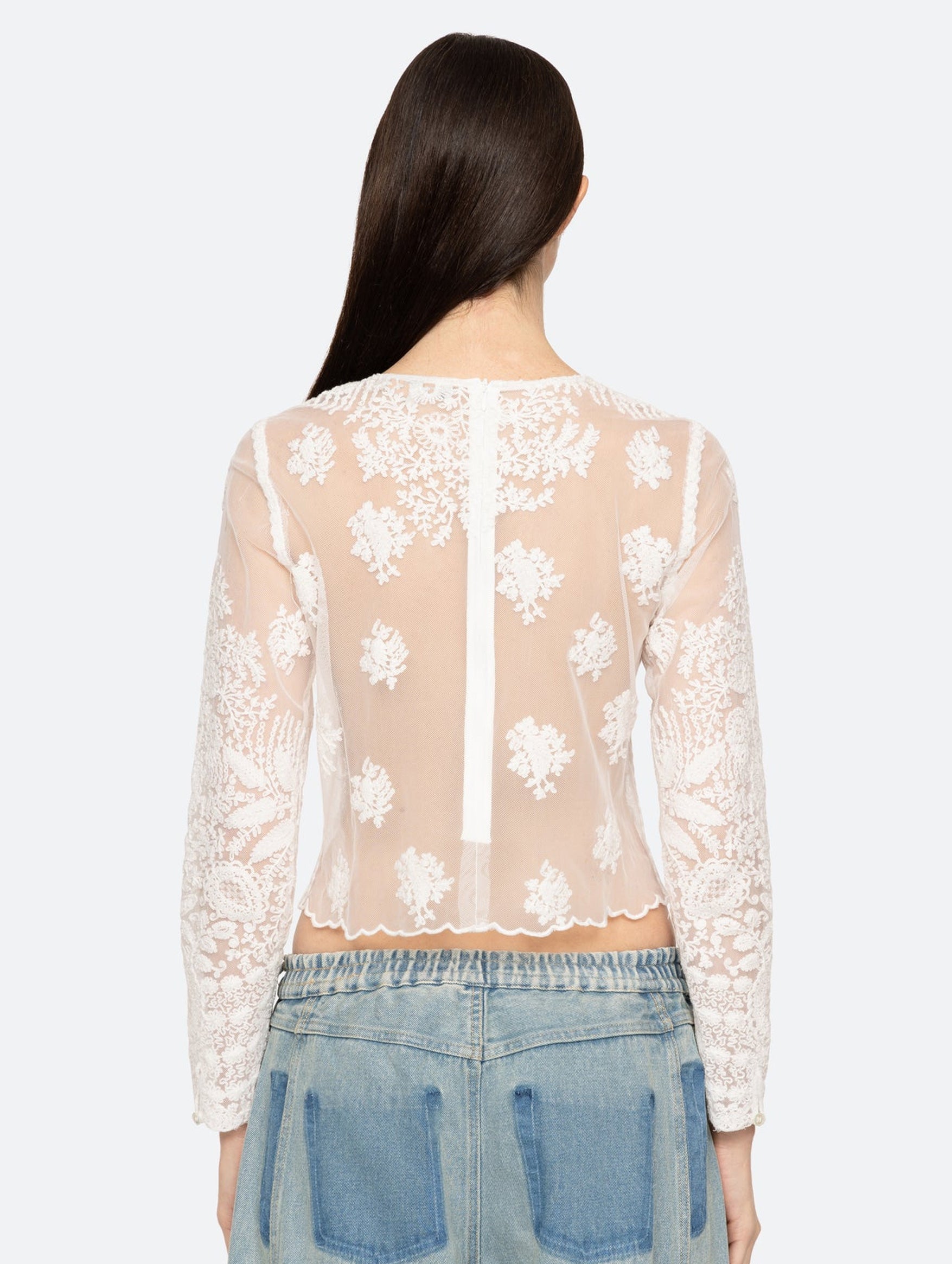 Kaylie Lace Top in White