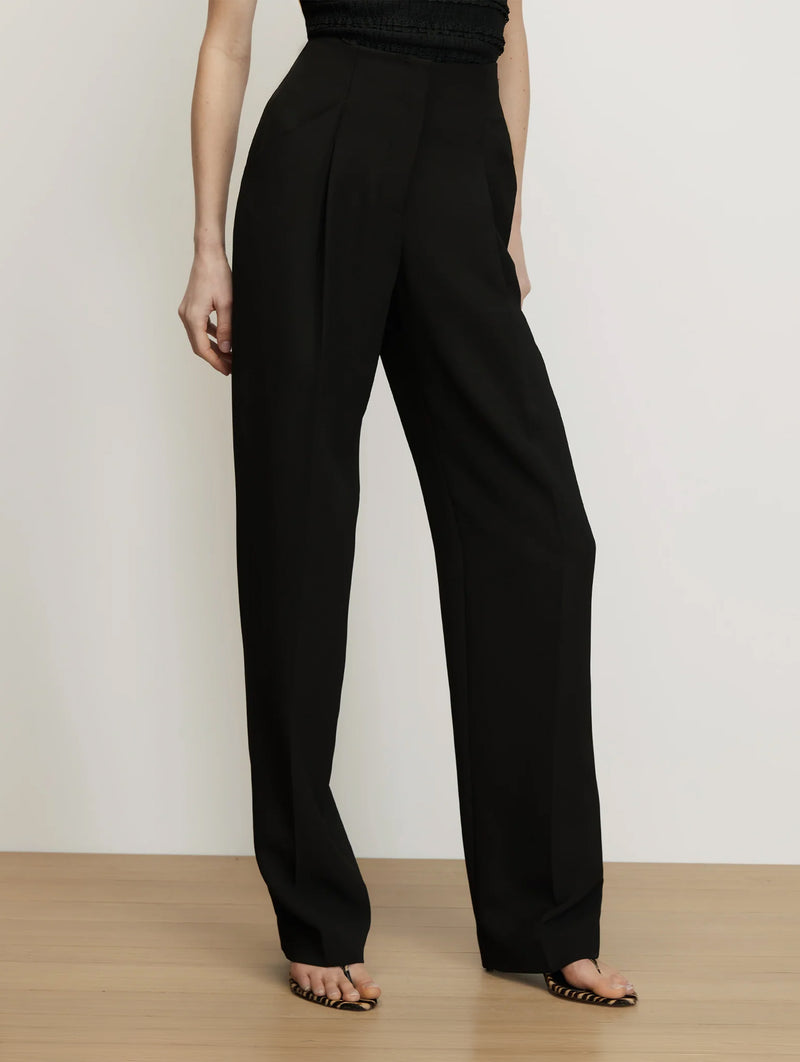 Kenneth Pleated Pant in Black