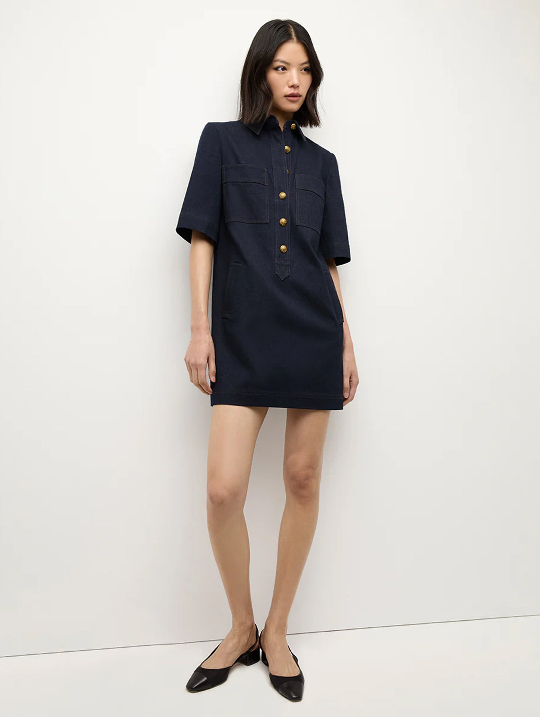 Koulis Denim Dress in Midnight