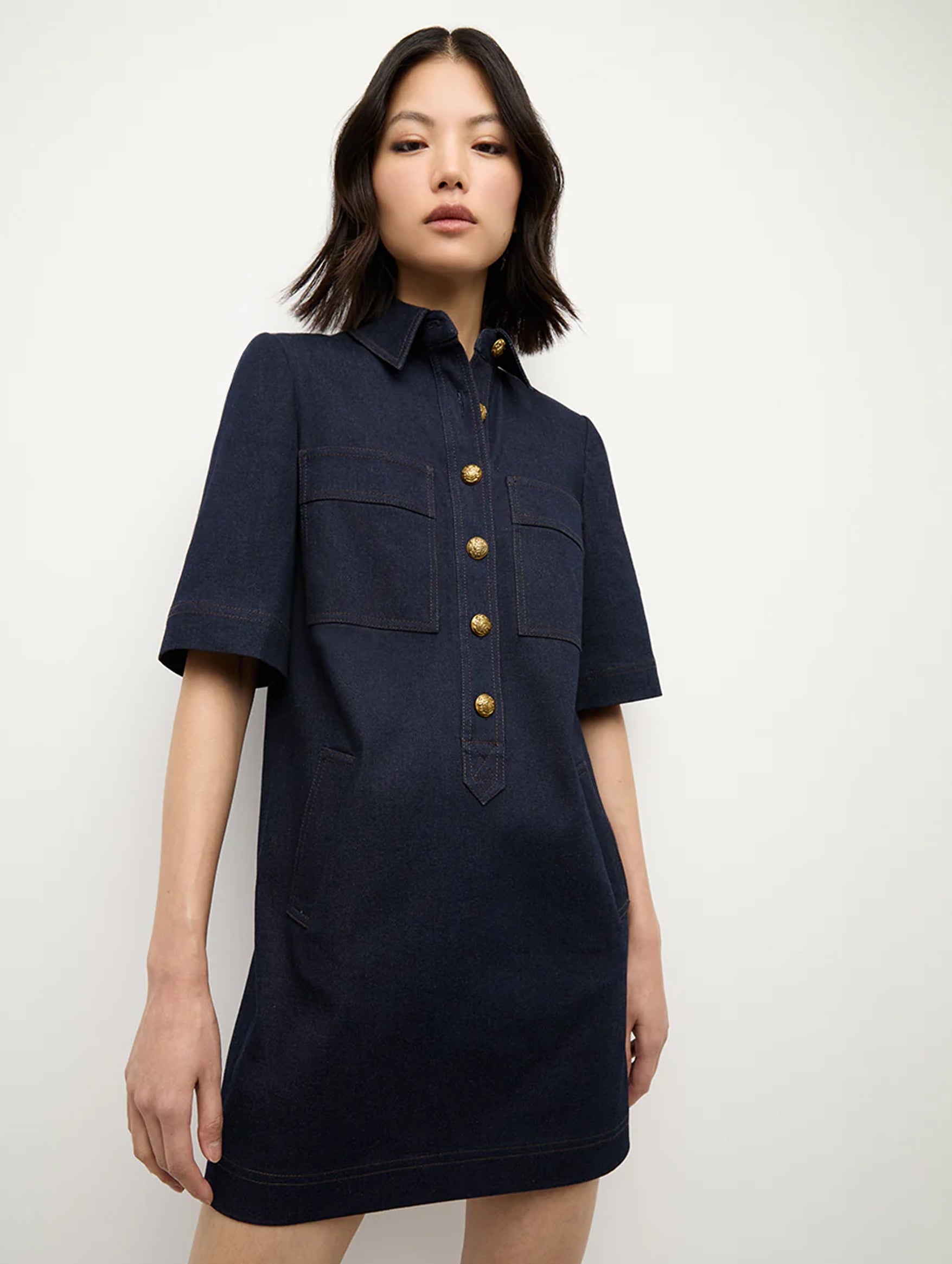 Koulis Denim Dress in Midnight