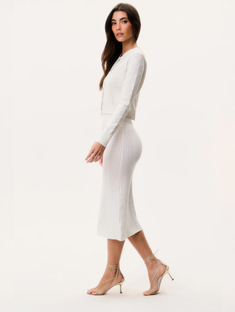 Laken Cardigan in Off White