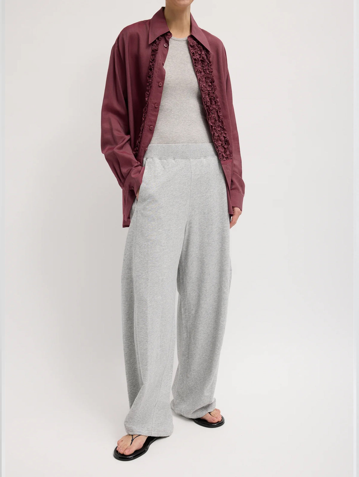 Light Weight Sweatshirting Regular Winslow Pant in Heather Grey