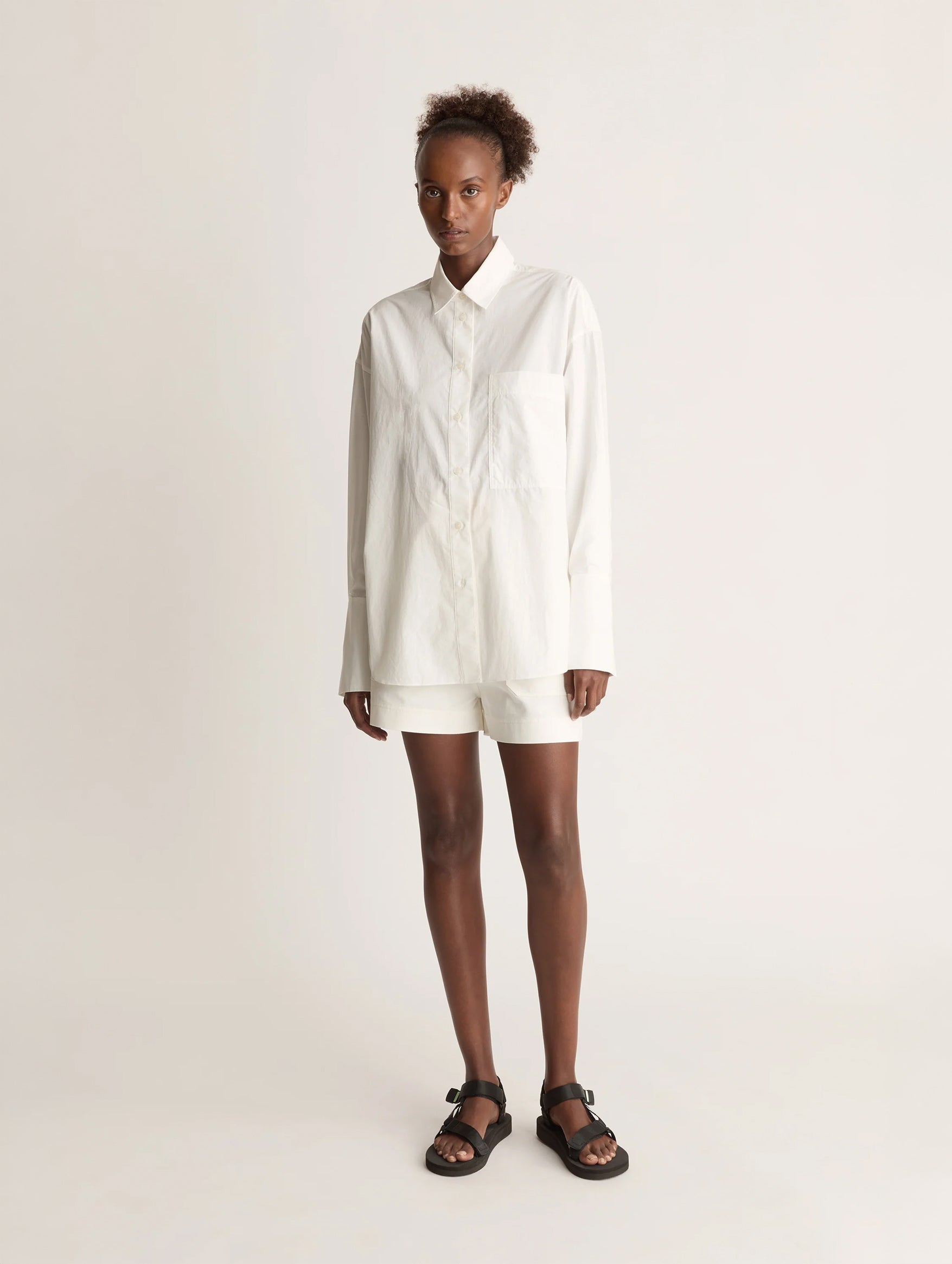 LM Poplin LS Shirt in Natural