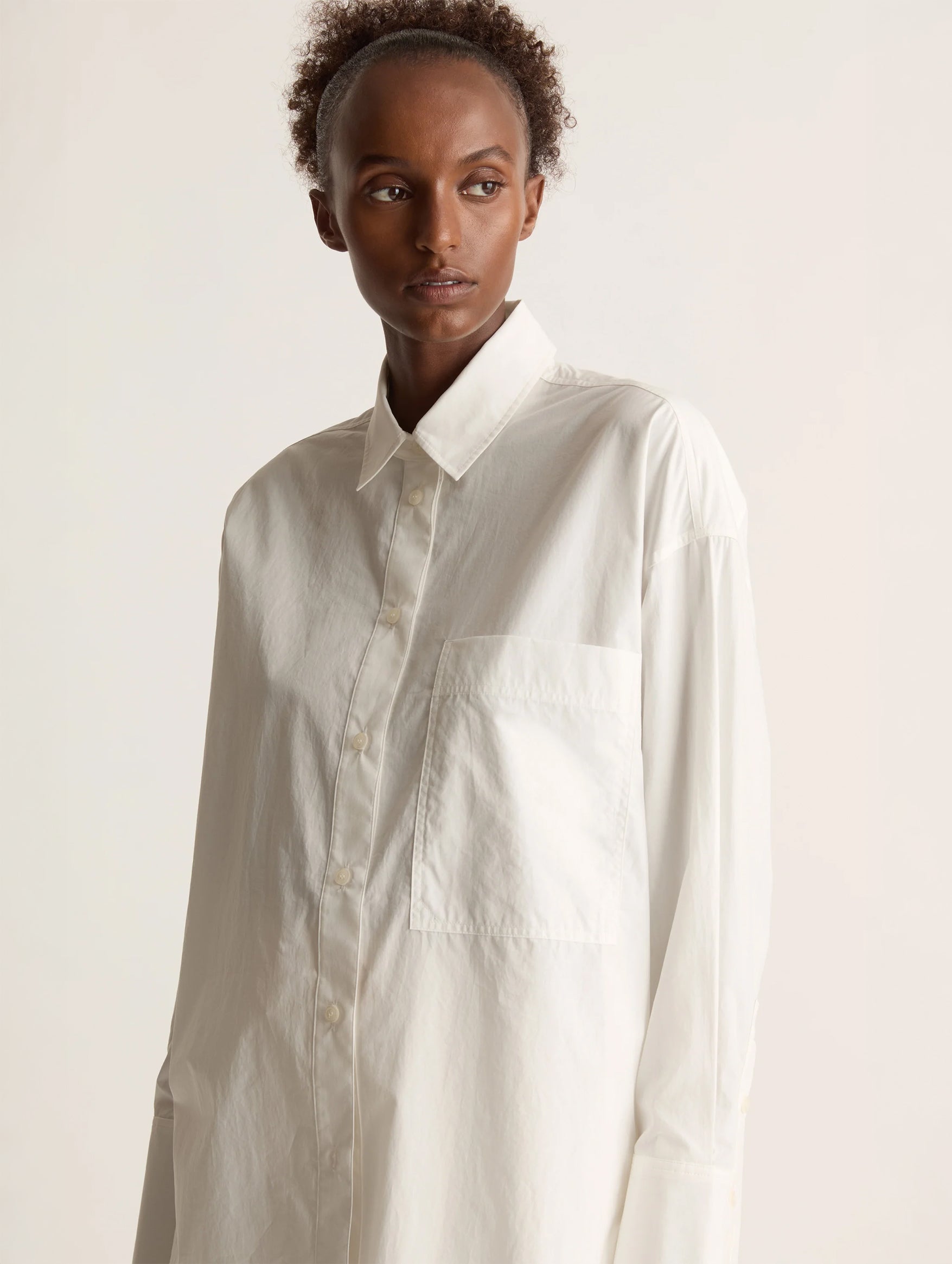 LM Poplin LS Shirt in Natural