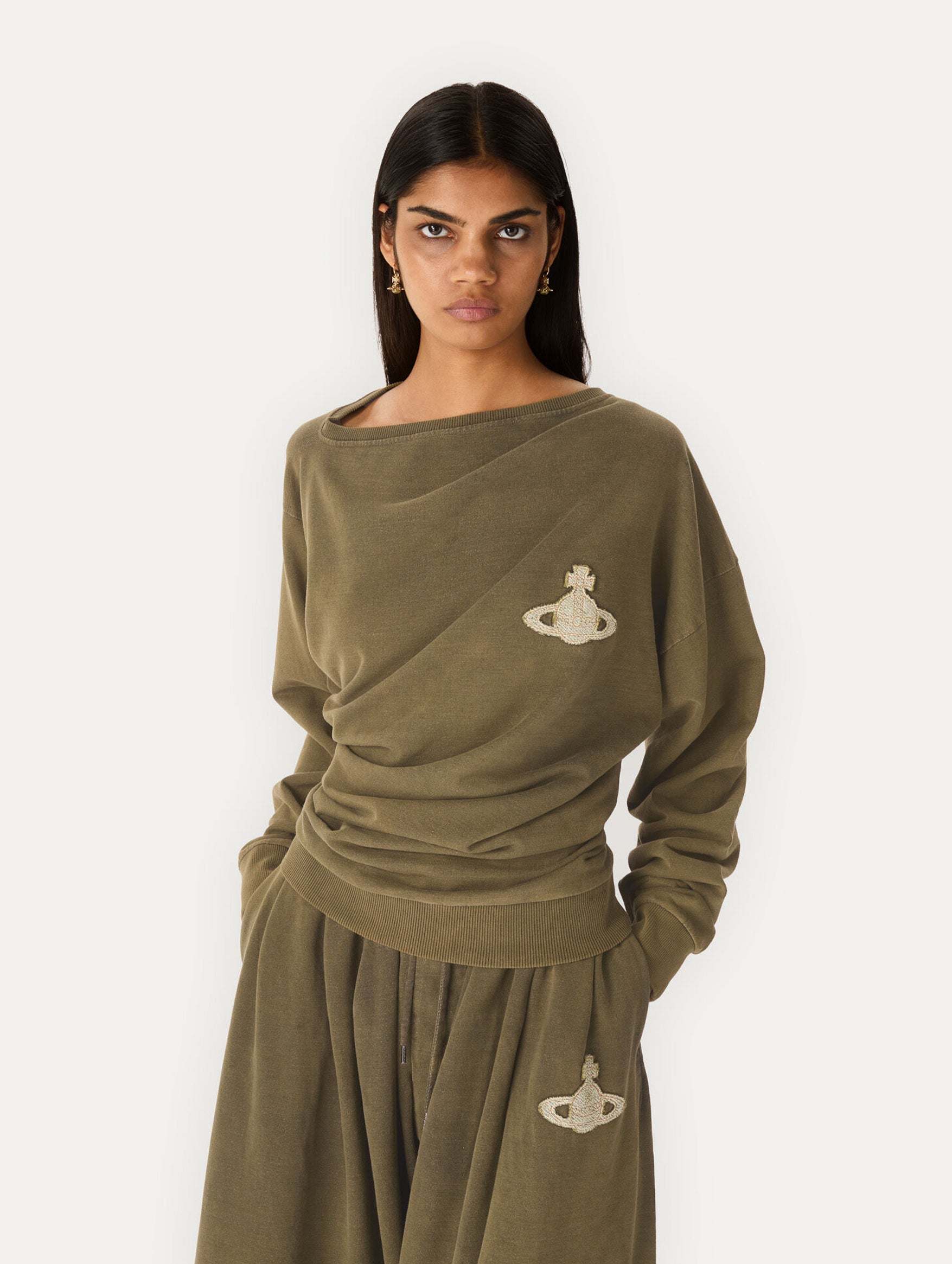 Long Sleeve Hebo Sweatshirt in Green