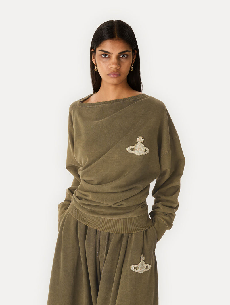Long Sleeve Hebo Sweatshirt in Green