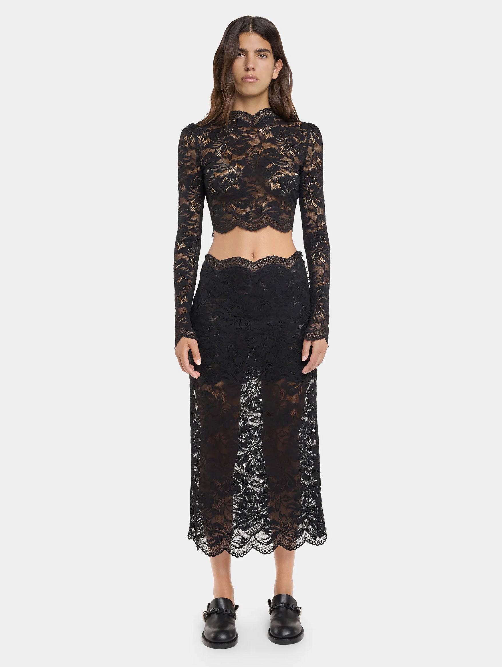 Jupe Lace Skirt in Black