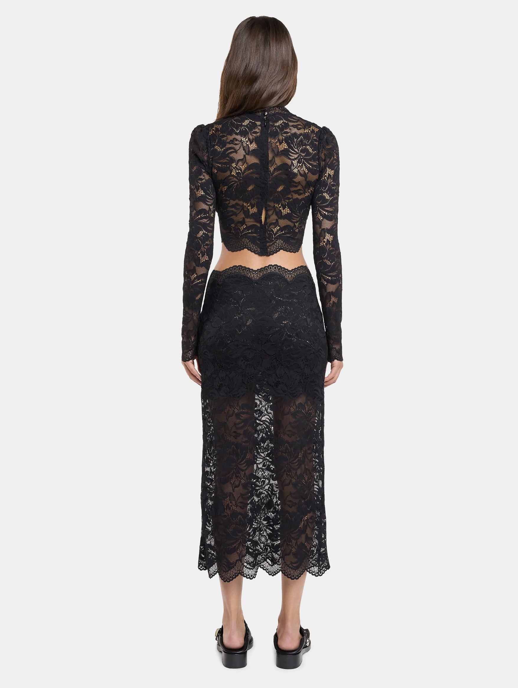 Jupe Lace Skirt in Black