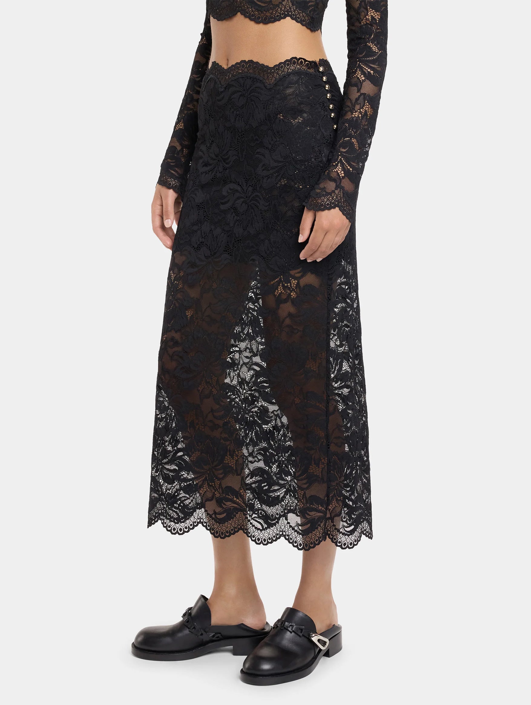 Jupe Lace Skirt in Black