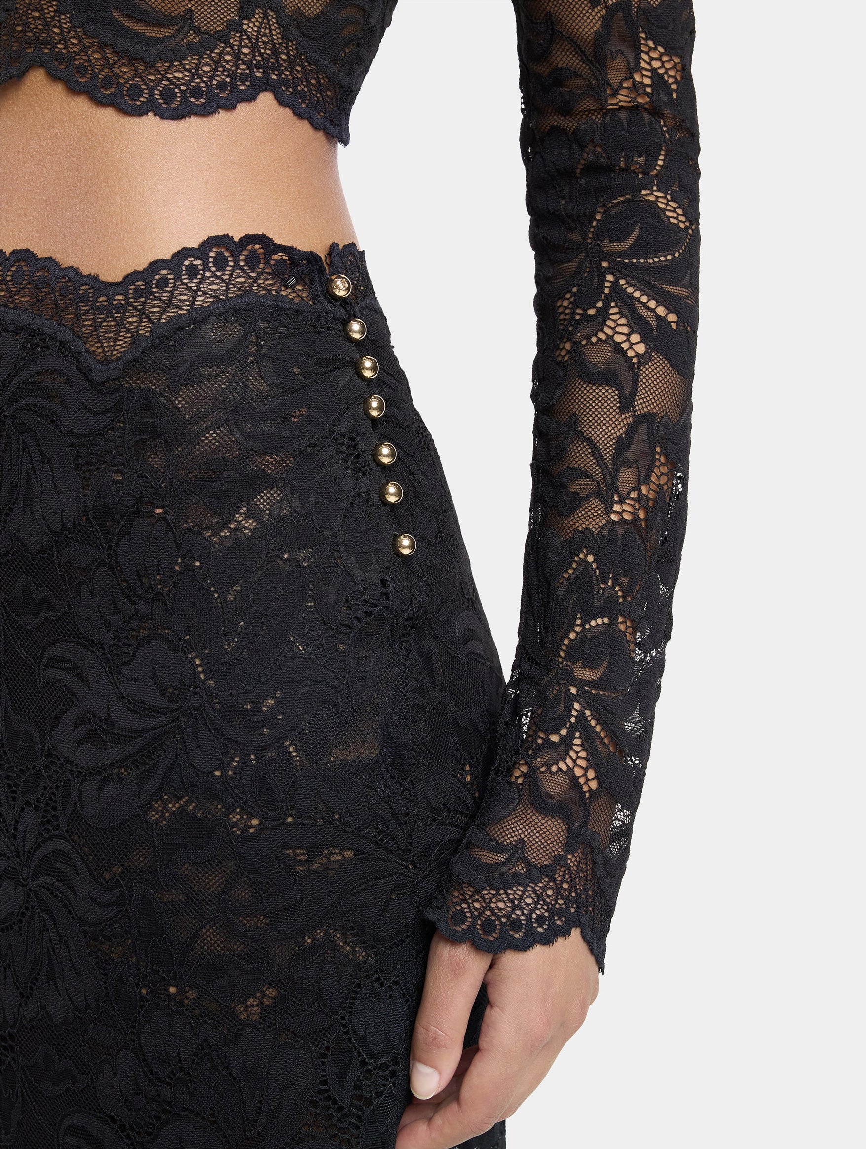 Jupe Lace Skirt in Black