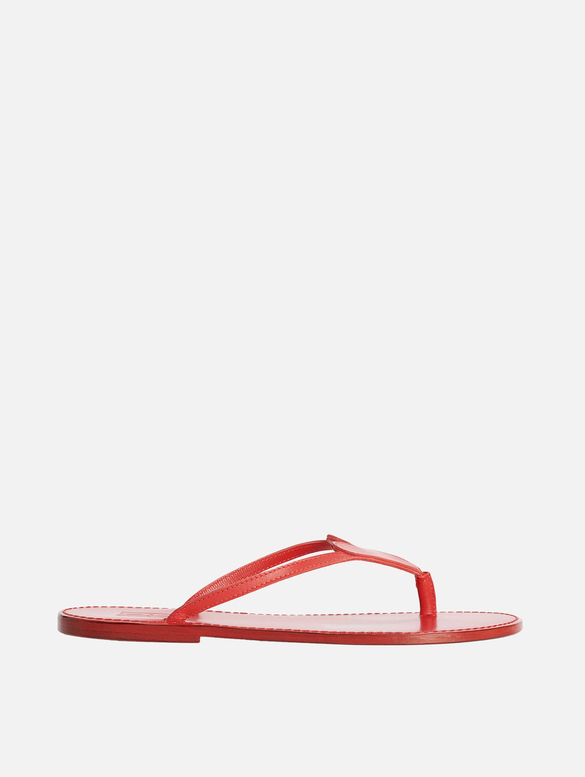 Ladina Leather Sandals in Red