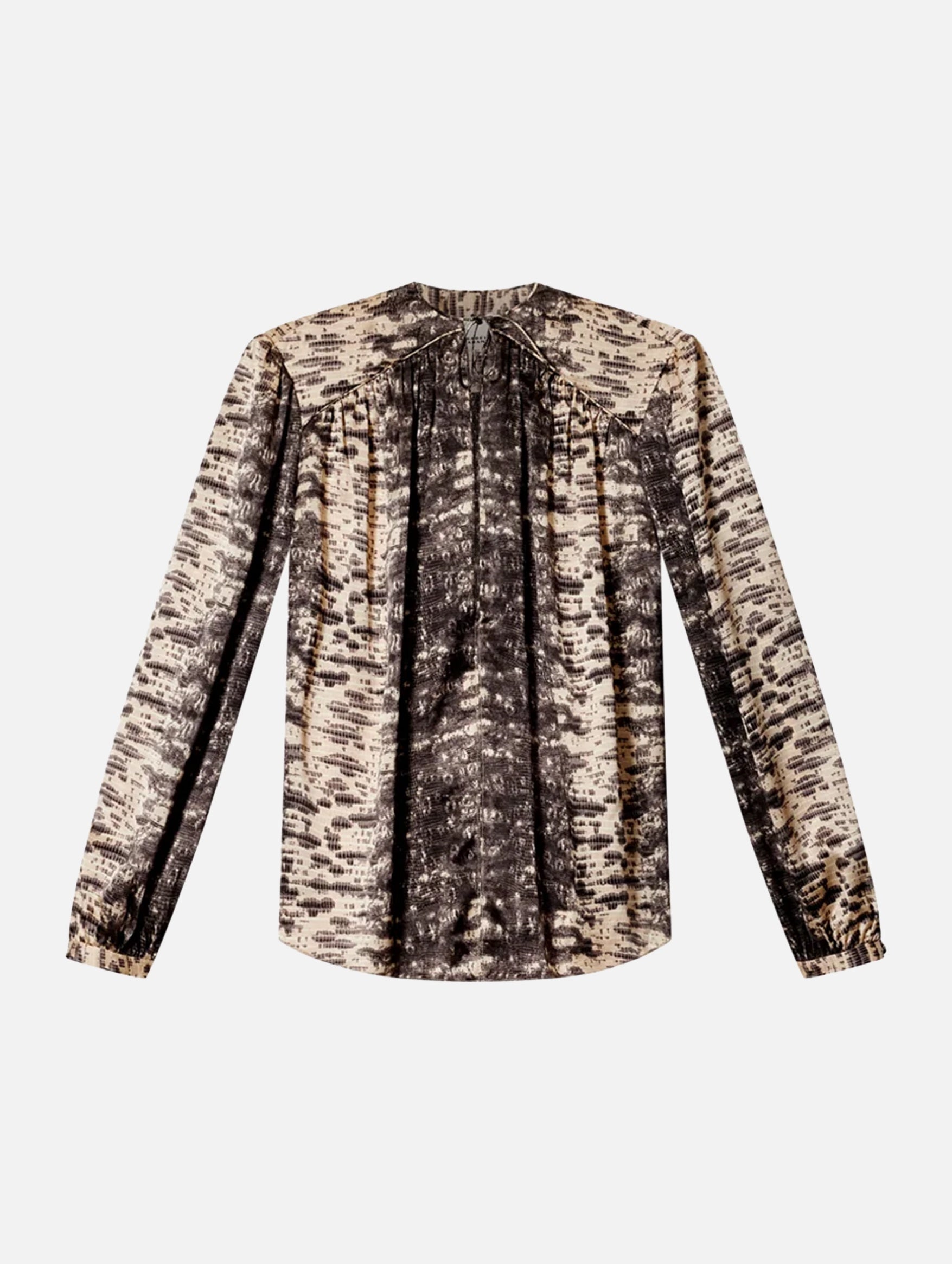 Laraya Silk Top in Beige
