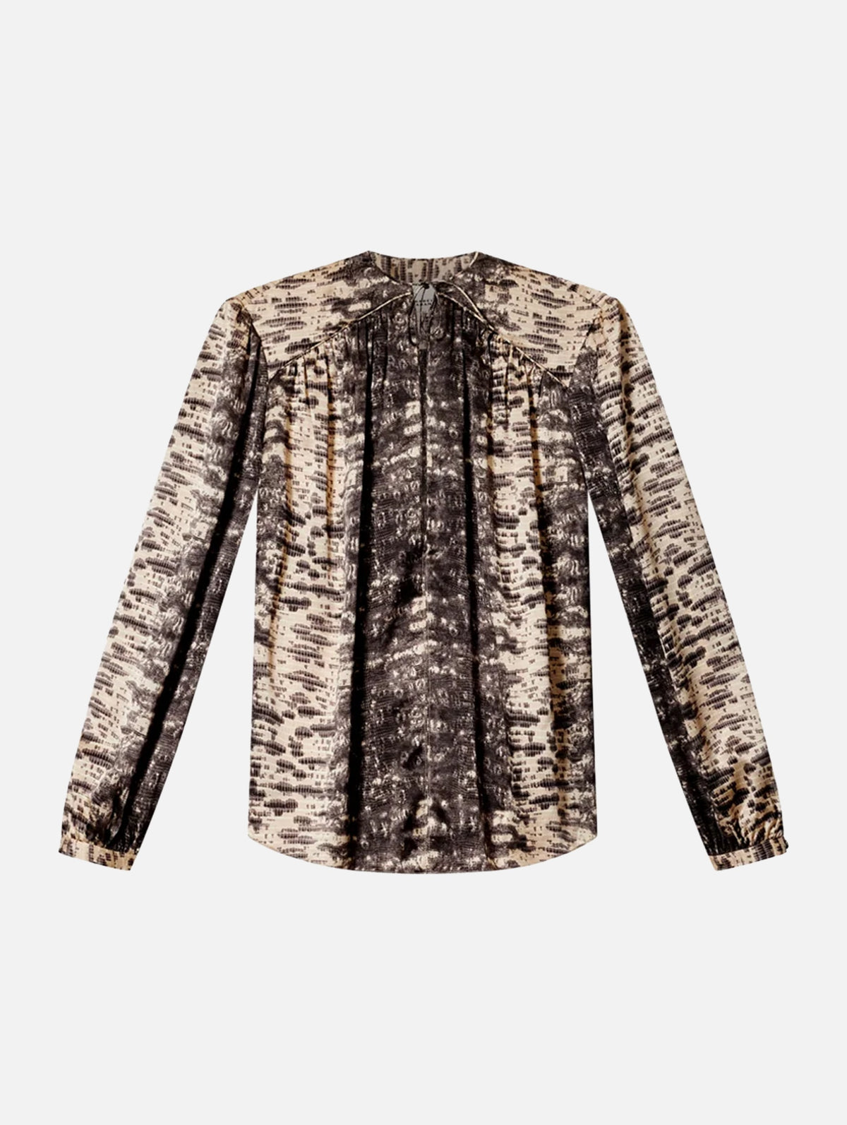 Laraya Silk Top in Beige