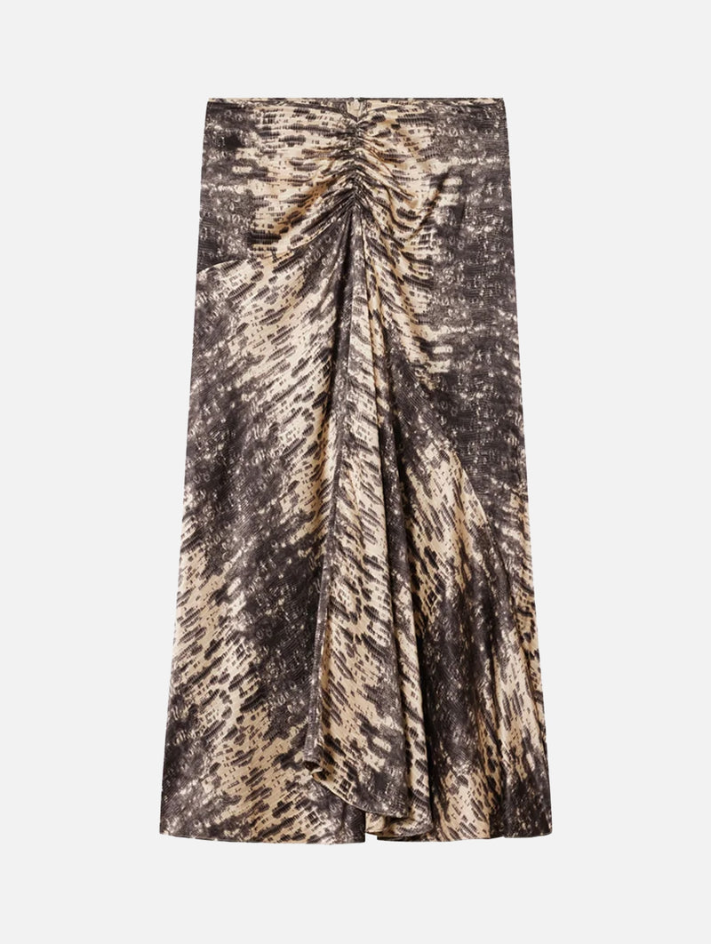 Laren Silk Skirt in Beige