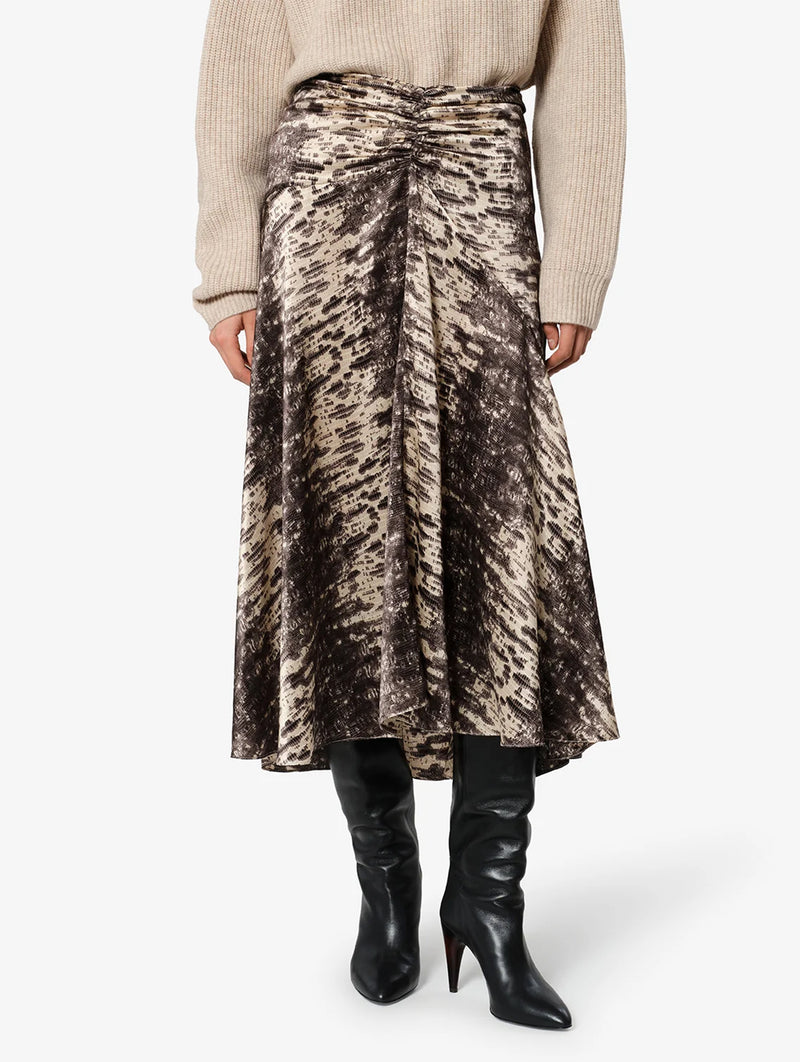 Laren Silk Skirt in Beige