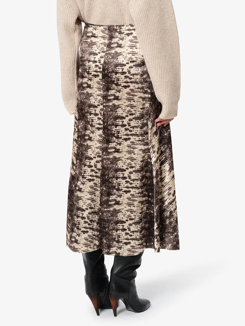 Laren Silk Skirt in Beige