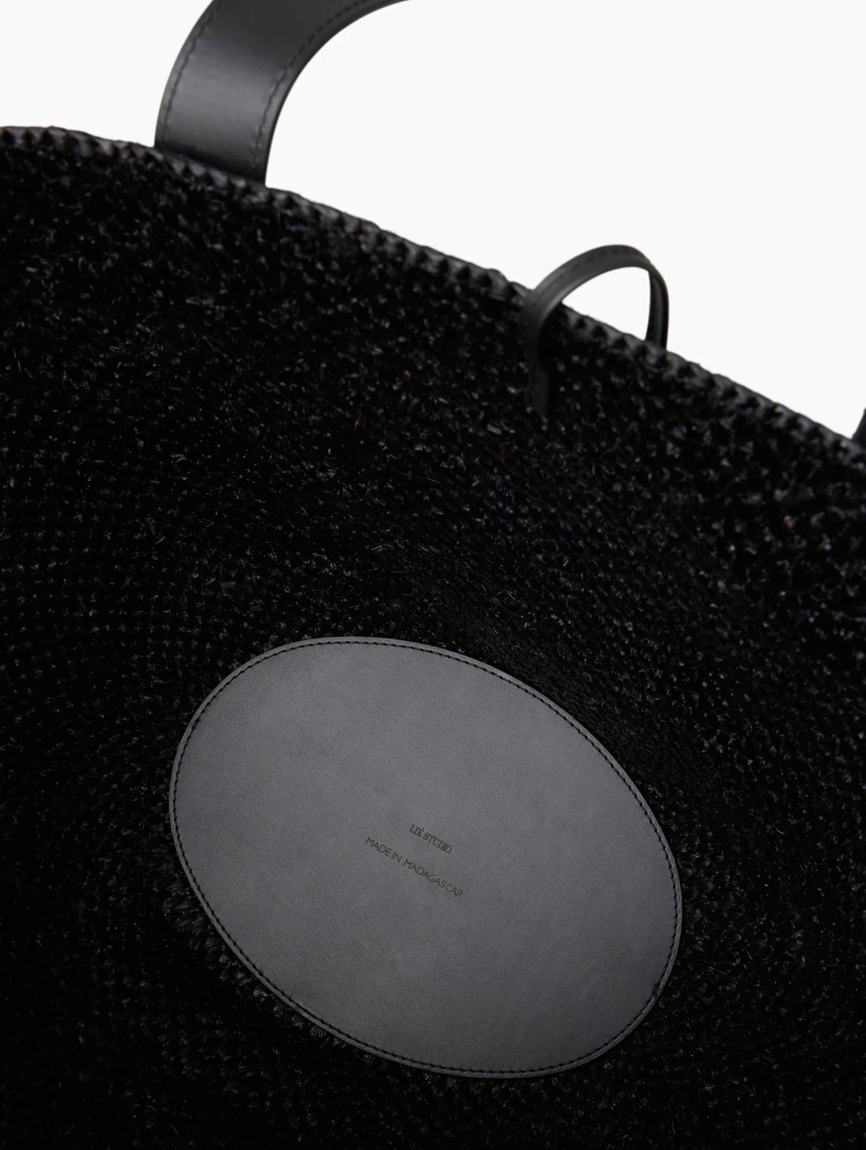 The Large Bianca Raffia Bag in Black