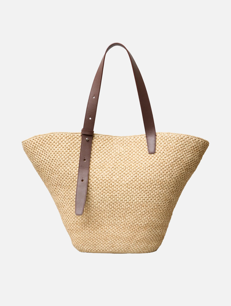 The Large Bianca Raffia Bag in Natural