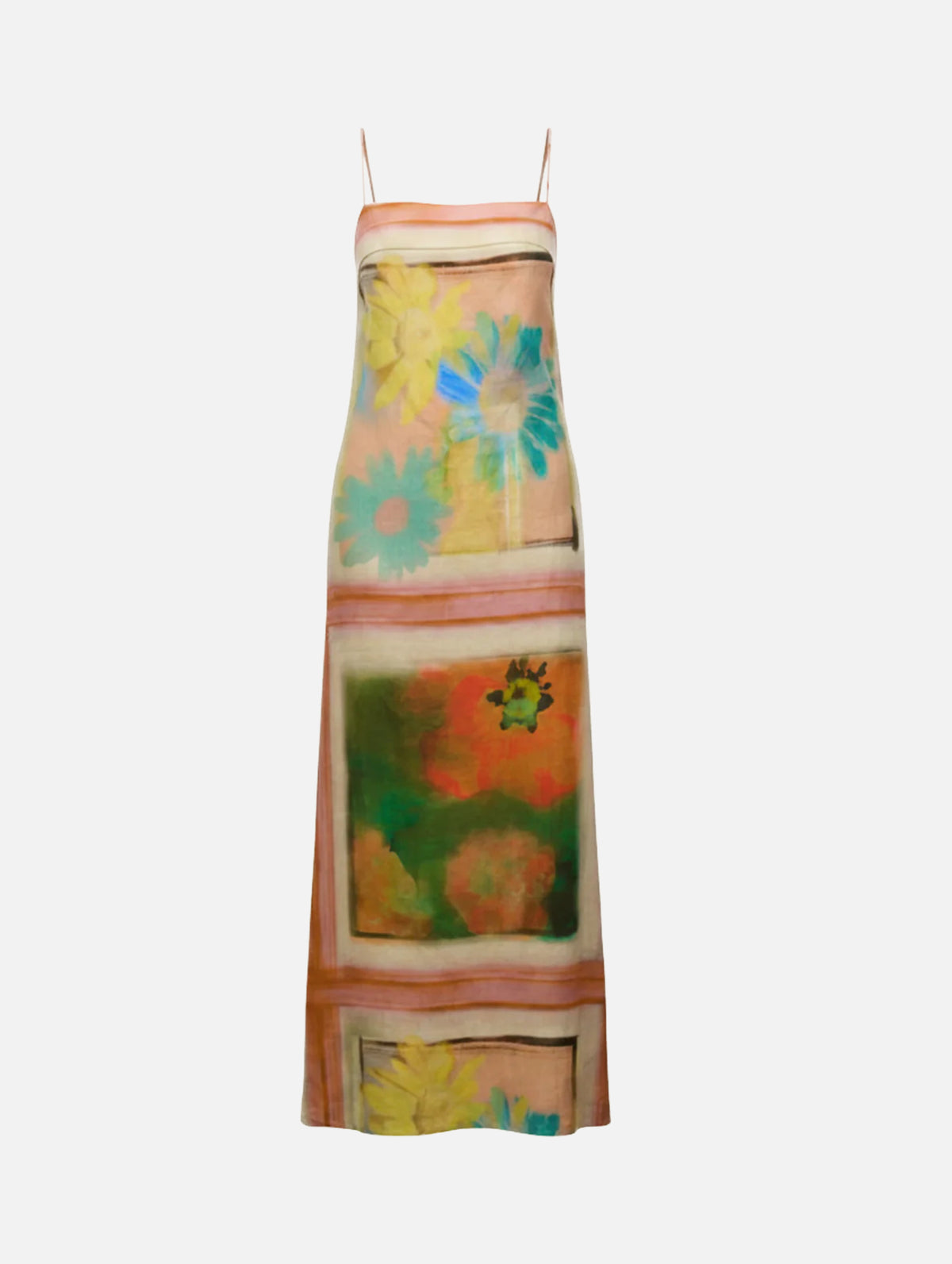 Laura Linen Dress in Superbloom Scarf