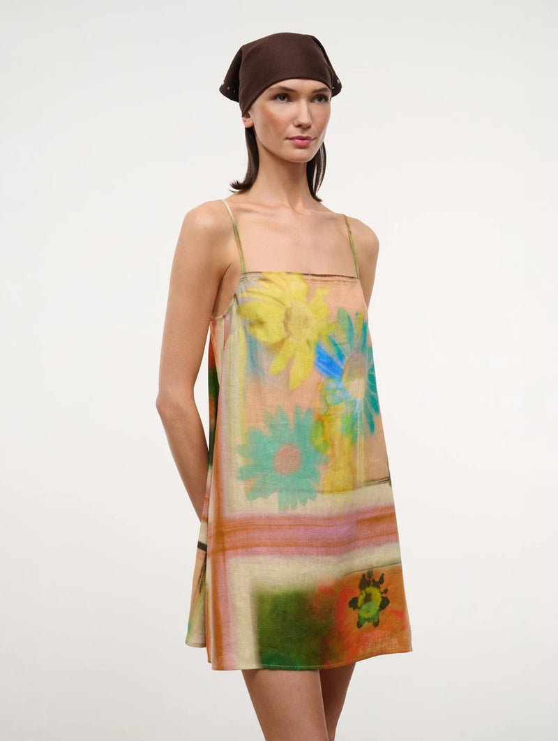 Laura Linen Dress in Superbloom Scarf