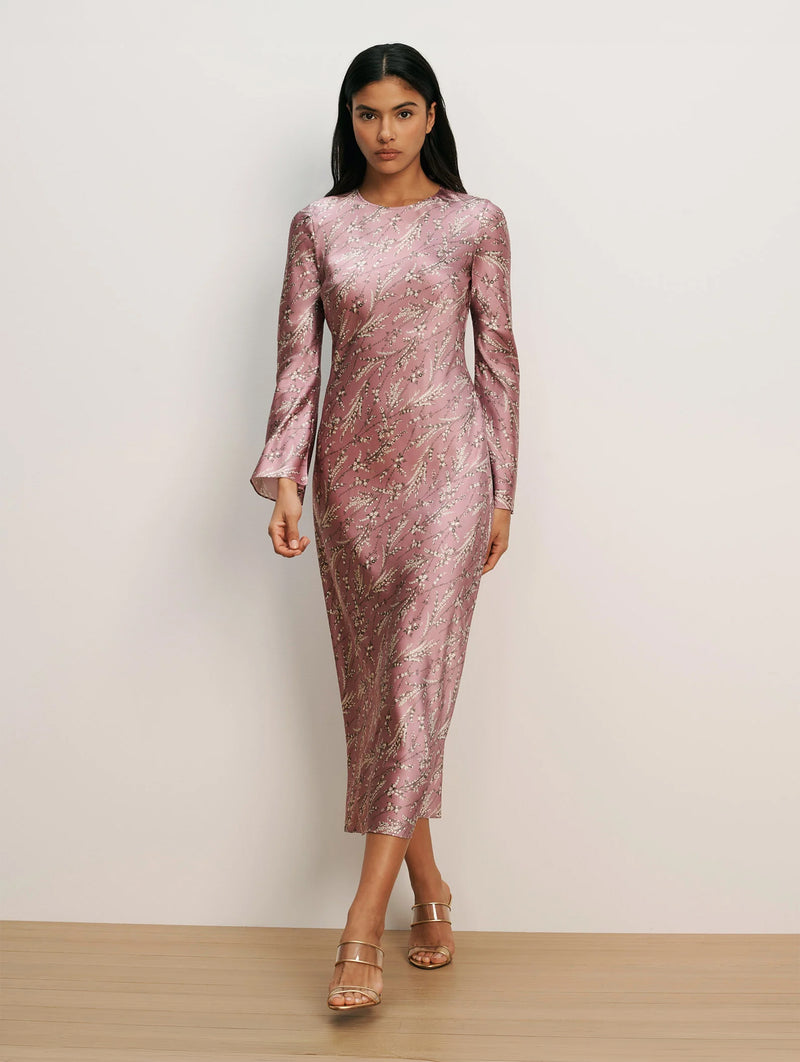 Gemma Midi Dress in Orchid Haze