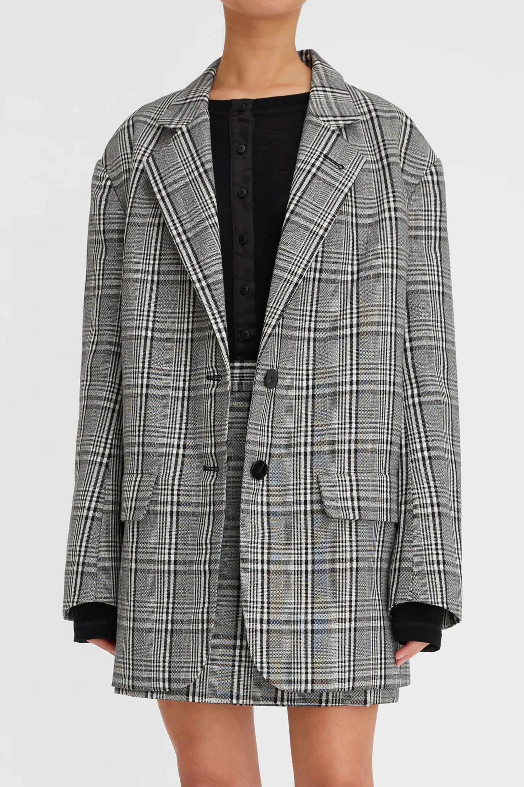 Leo Blazer in Black Check